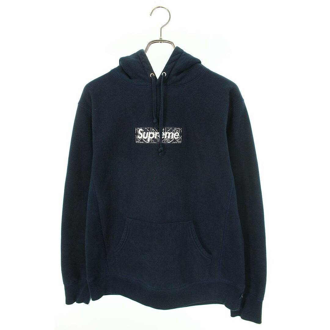 シュプリーム  19AW  Bandana Box Logo Hooded Sweatshirt バンダナボックスロゴプルオーバーパーカー  メンズ M