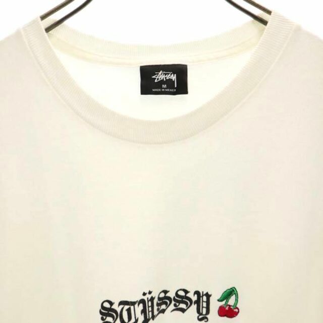 STUSSY - ステューシー ロゴプリント 半袖 Tシャツ M ホワイト系