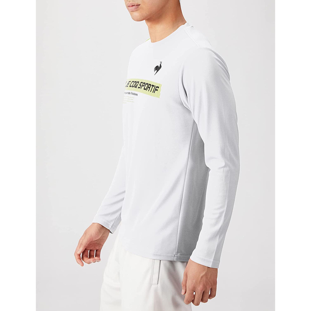 le coq sportif(ルコックスポルティフ)のルコックスポルティフ テニスウエア 長袖Tシャツ QTMUJB00白メンズM新品 スポーツ/アウトドアのテニス(ウェア)の商品写真