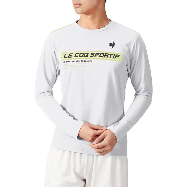 le coq sportif(ルコックスポルティフ)のルコックスポルティフ テニスウエア 長袖Tシャツ QTMUJB00白メンズM新品 スポーツ/アウトドアのテニス(ウェア)の商品写真