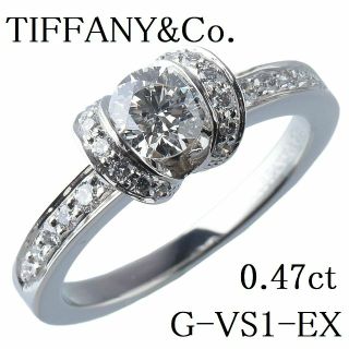 ティファニー(Tiffany & Co.)のティファニー リボン ソリティア リング ダイヤ0.47ct 【11986】(リング(指輪))