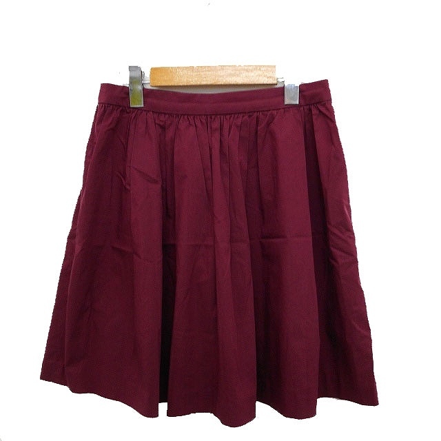 Adam et Rope'(アダムエロぺ)のアダムエロペ Adam et Rope' フレア ギャザー スカート ミニ 赤 レディースのスカート(ミニスカート)の商品写真