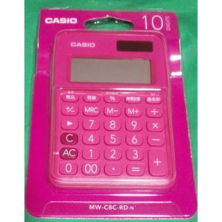 カシオ(CASIO)の★カシオ★カラフル電卓 10桁表示 MW-C8C-RD-N★ビビッドピンク★(その他)