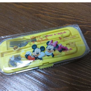 ディズニー(Disney)のディズニー　ミッキー＆ミニー　スプーンフォーク箸セット(スプーン/フォーク)