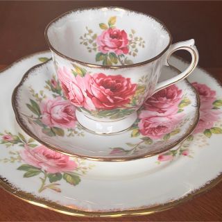 ロイヤルアルバート(ROYAL ALBERT)の【レア美品】ロイヤルアルバート★アメリカンビューティー★トリオ(食器)