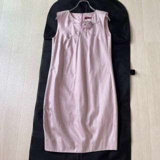 マックスマーラ(Max Mara)の美品✨マックスマーラ コットンシルク 春夏 桜ピンク色 ワンピース ドレス M(ひざ丈ワンピース)