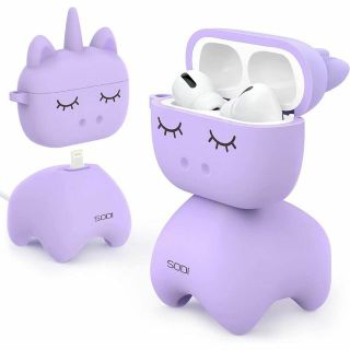 AirPods Pro ケース エアーポッズ 充電スタンド付き ミントグリーン(ノーカラージャケット)