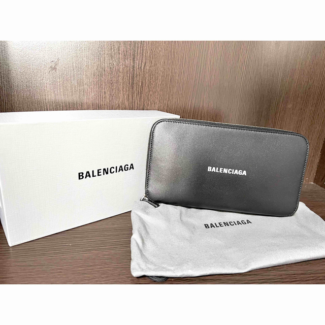 BALENCIAGA(バレンシアガ) 財布 メンズ 長財布 レザー ブラック