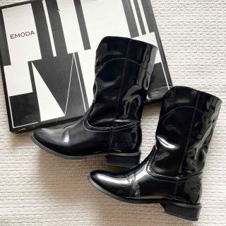 エモダ(EMODA)のEMODA エモダ　レインブーツ　レインシューズ　ブラック(レインブーツ/長靴)
