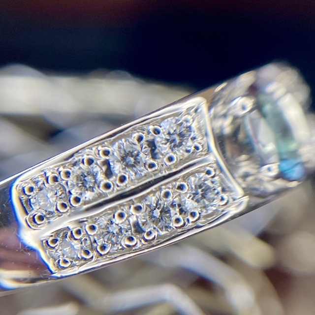 天然非加熱 アレキサンドライト ダイヤモンド 計0.46ct PT900  | www
