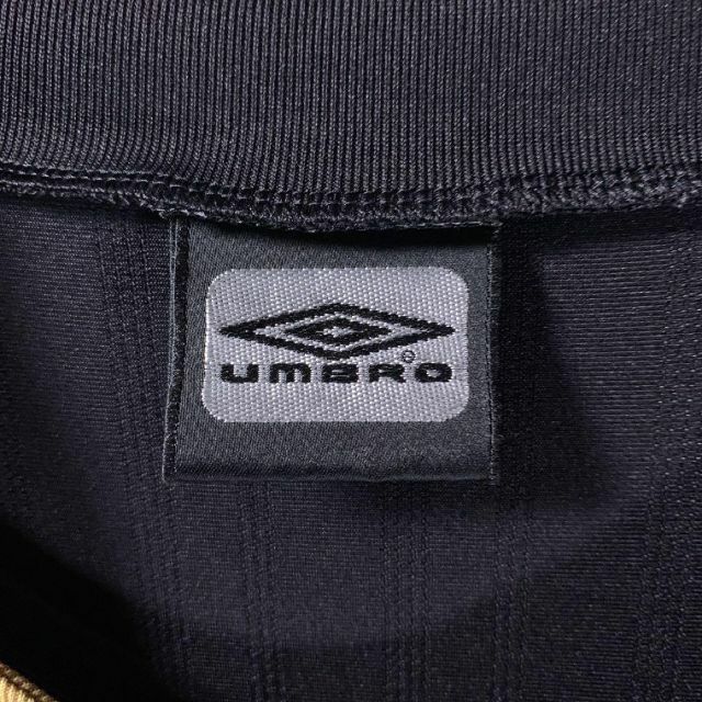 UMBRO(アンブロ)の00s 古着 UMBRO メッシュ Tシャツ ゲームシャツ 黒 金 M相当 メンズのトップス(Tシャツ/カットソー(半袖/袖なし))の商品写真