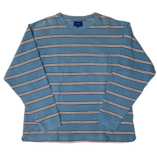 ビームス(BEAMS)のBEAMS/ボーダー/カットソー/Lt.BLU/ポケット/L/コットン/ロンT(Tシャツ/カットソー(七分/長袖))