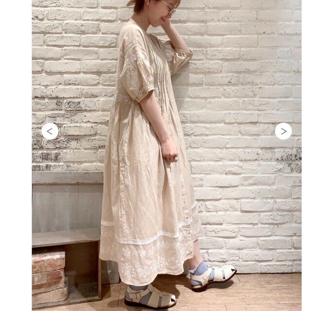 新品 TSUHARU 夏花刺繍ワンピース レースモチーフ柄刺繍ベスト