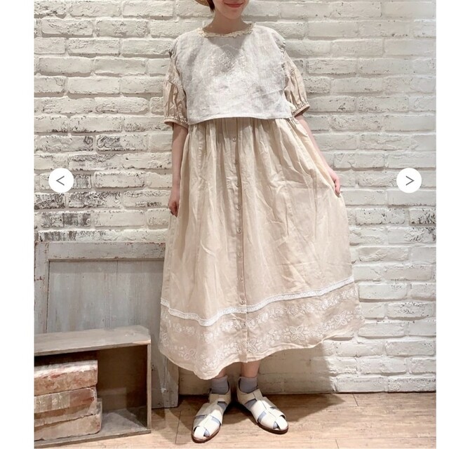 TSUHARU by Samansa Mos2 - 新品 TSUHARU 夏花刺繍ワンピース レース