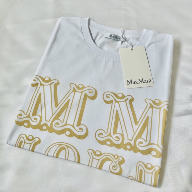 【新品未使用】MAX MARA ロゴTシャツ ベージュ Sサイズ