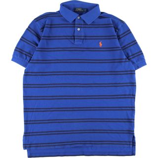 ラルフローレン(Ralph Lauren)の古着 ラルフローレン Ralph Lauren POLO RALPH LAUREN 半袖 ボーダー ポロシャツ メンズL /eaa342631(ポロシャツ)