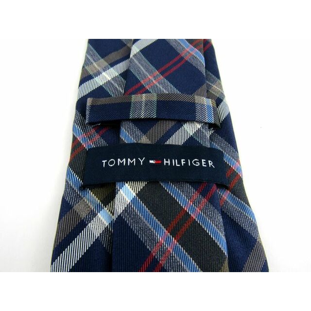 TOMMY HILFIGER(トミーヒルフィガー)のトミーヒルフィガー ブランドネクタイ チェック柄 シルク混 メンズ ネイビー TOMMY HILFIGER メンズのファッション小物(ネクタイ)の商品写真