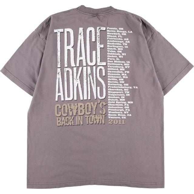 BAYSIDE TRACE ADKINS トレースアドキンス 両面プリント バンドTシャツ バンT USA製 メンズXL /eaa342508