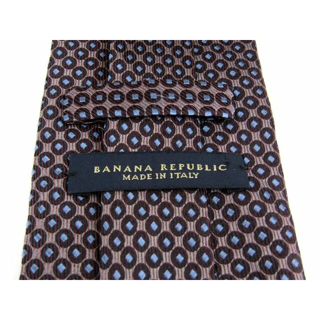 Banana Republic(バナナリパブリック)のバナナリパブリック ブランドネクタイ 総柄 サークル柄 シルク イタリア製 メンズ ブラウン Banana Republic メンズのファッション小物(ネクタイ)の商品写真