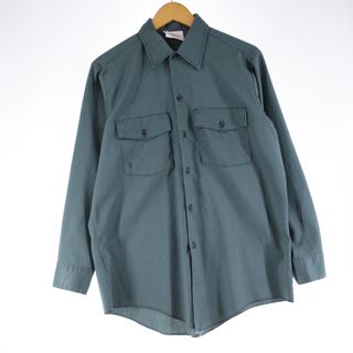 ディッキーズ(Dickies)の古着 80年代 ディッキーズ Dickies 長袖 ワークシャツ USA製 メンズL ヴィンテージ /eaa341147(シャツ)