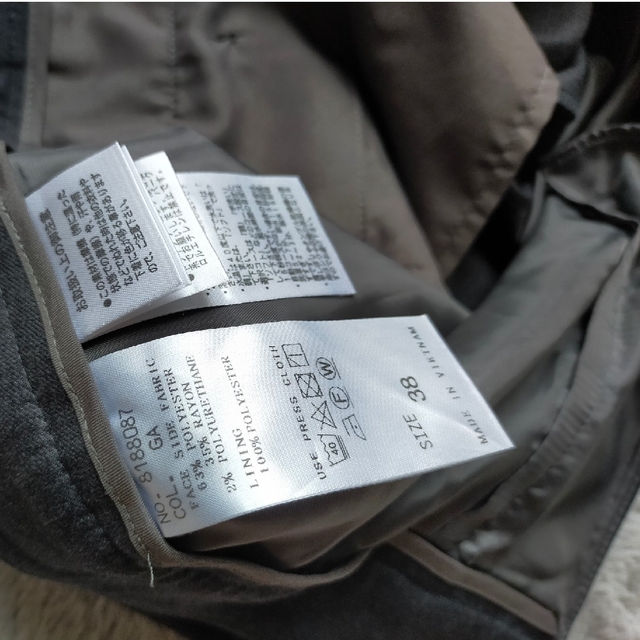 THESUITSCOMPANYグレー レディース パンツスーツセットアップ Mの通販