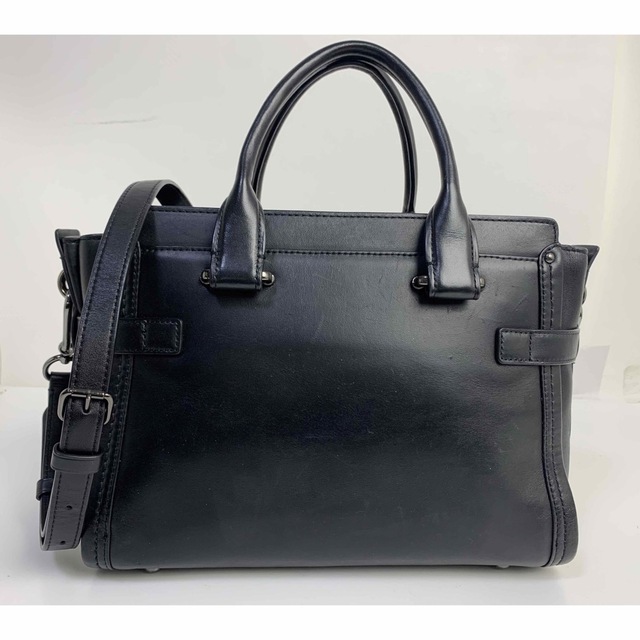 COACH スワッガー クロコ 2way ショルダーバッグ ハンドバッグ23cm