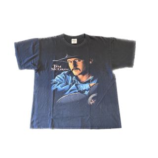 90's TIM MCGRAWティムマグロウ　バンドTシャツ(XL)古着(Tシャツ/カットソー(半袖/袖なし))