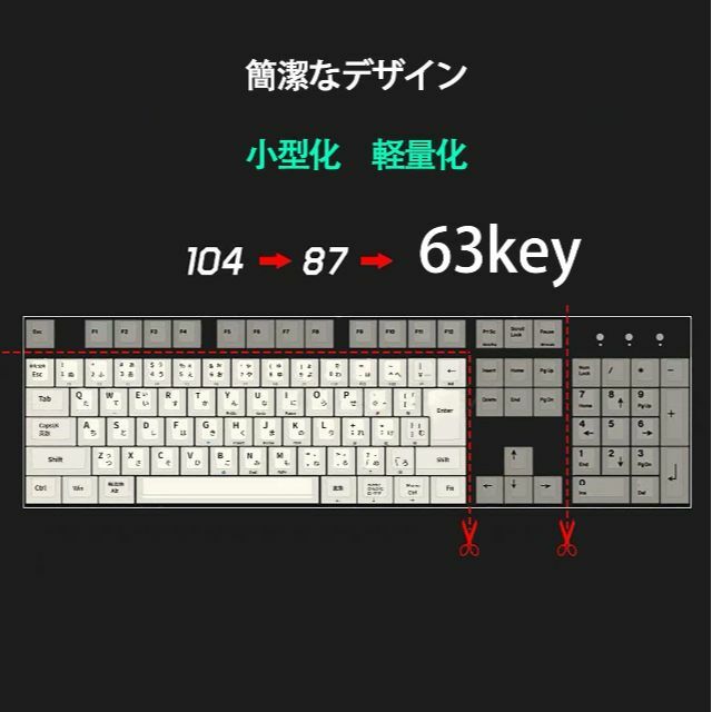 【色: White】WENRUI メカニカルキーボード 日本語配列 キーボード