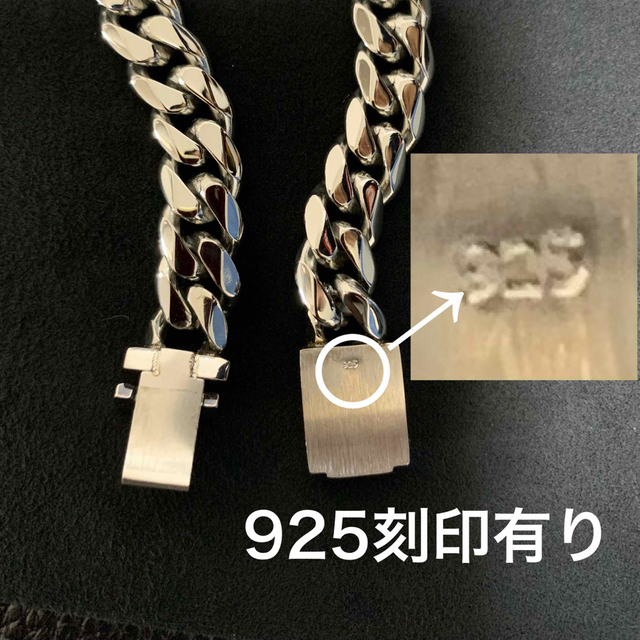 美品 特別製 シルバー925 喜平 マイアミ チェーン メンズ ネックレス 8面