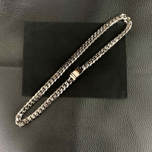 美品 特別製 シルバー925 喜平 マイアミ チェーン メンズ ネックレス 8