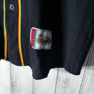 STUSSY - 【美品 黒タグ 80s】ステューシー 総刺繍 ラスタアイリー