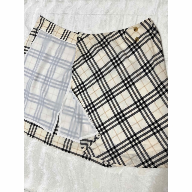 BURBERRY バーバリーロンドン ノバチェック ラップ巻きスカート 美品
