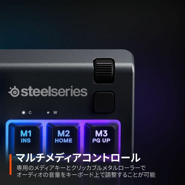 SteelSeries ゲーミングキーボード テンキーレス 有線 Apex 3 2