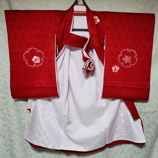 #606 正絹 女児 お宮参り 祝着 きもの