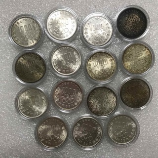 東京オリンピック1964年(昭和39年) 銀貨15枚   (貨幣)