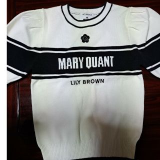 マリークワント(MARY QUANT)のMARY QUANT　リリーブラウンコラボ半袖ニット(カットソー(半袖/袖なし))