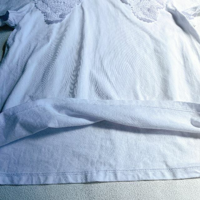 ZARA(ザラ)のZARA　カットワークレース　ビッグカラー　Tシャツ レディースのトップス(Tシャツ(半袖/袖なし))の商品写真