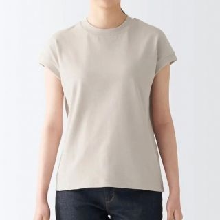 ムジルシリョウヒン(MUJI (無印良品))の無印良品　Tシャツ　M ライトグレー　フレンチスリーブ(Tシャツ(半袖/袖なし))