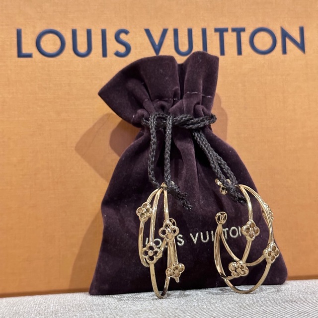 LOUIS VUITTON フラワーフル ゴールドフープピアス | angeloawards.com