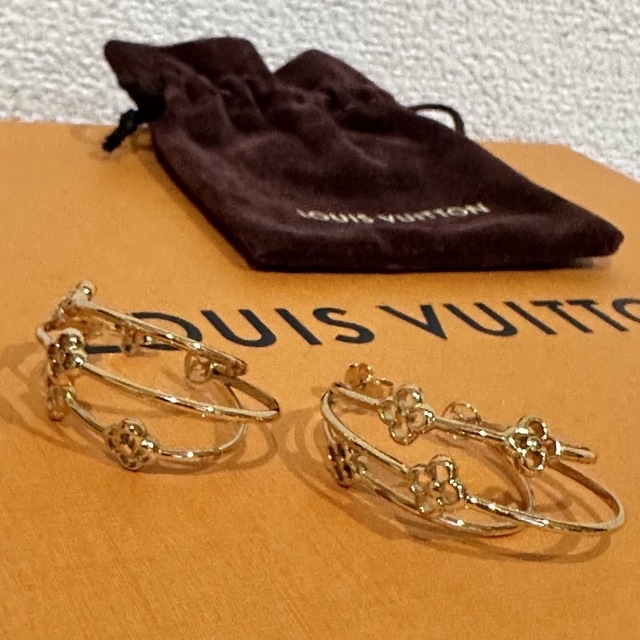 LOUIS VUITTON フラワーフル ゴールドフープピアス | angeloawards.com