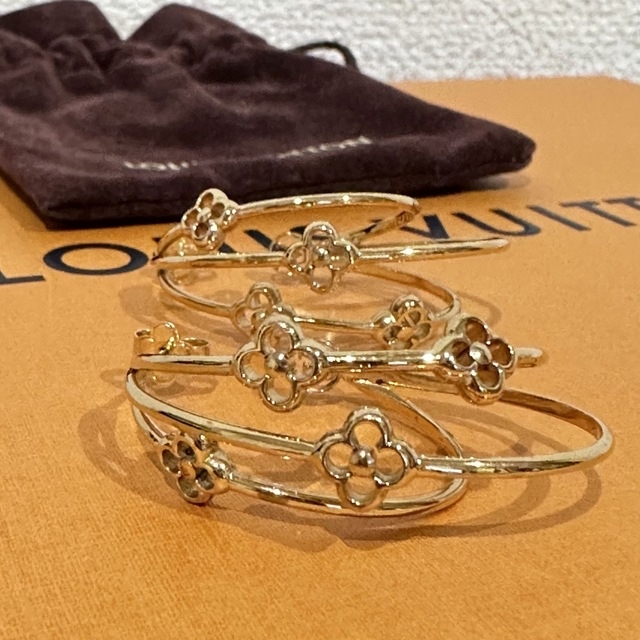 LOUIS VUITTON フラワーフル ゴールドフープピアス | angeloawards.com