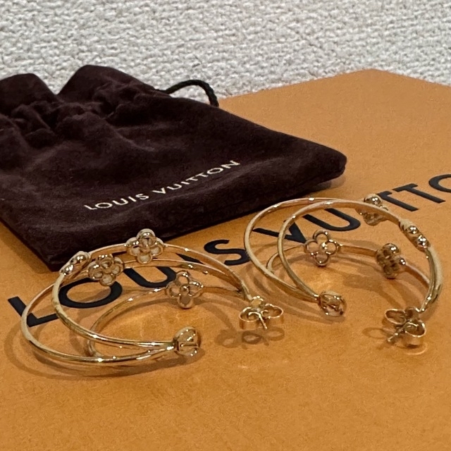 LOUIS VUITTON フラワーフル ゴールドフープピアス | angeloawards.com