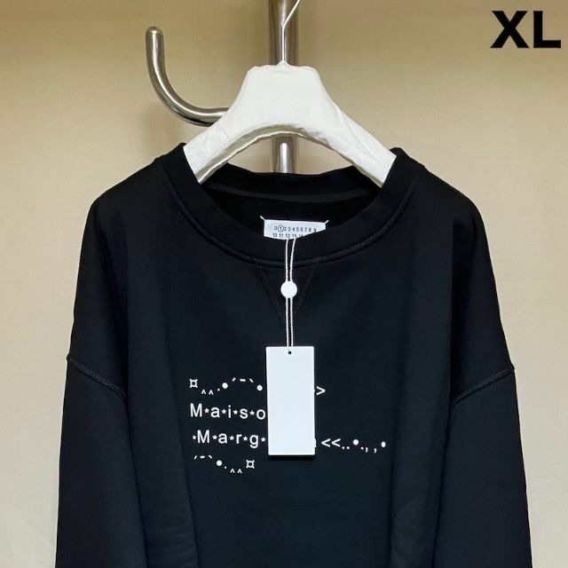Maison Margiela（旧Maison Martin Margiela） - 新品 22ss XL マルジェラ ブランドロゴ スウェット 黒 4829