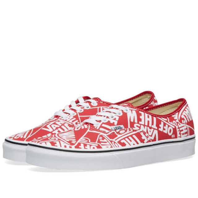 AUTHENTIC（VANS）(オーセンティック)のロサンゼルス購入　オフザウォールパターン　オーセンティック　レッド メンズの靴/シューズ(スニーカー)の商品写真