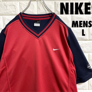 NIKE - NIKE ナイキ　ドライTシャツ　ベースボールTシャツ　刺繍ロゴ　メンズLサイズ