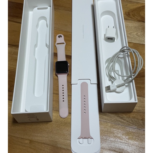 appleWatch 2 38mm 純正フルセット 美品 ピンク - 腕時計