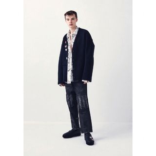 バレンシアガ(Balenciaga)のALMOSTBLACK "COATING DENIM PANTS"  black(デニム/ジーンズ)