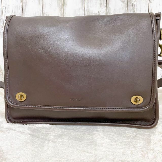 OLD COACH ショルダーバッグ Legacy レザー ターンロック A4可
