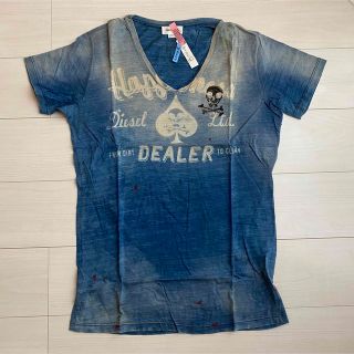 ディーゼル(DIESEL)の美品！Disel ディーゼル Tシャツ 半袖 ブルー(Tシャツ/カットソー(半袖/袖なし))