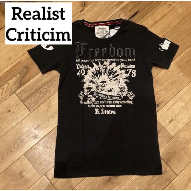 新品送料込み　Realist Criticim プリントTシャツ　ブラック　L